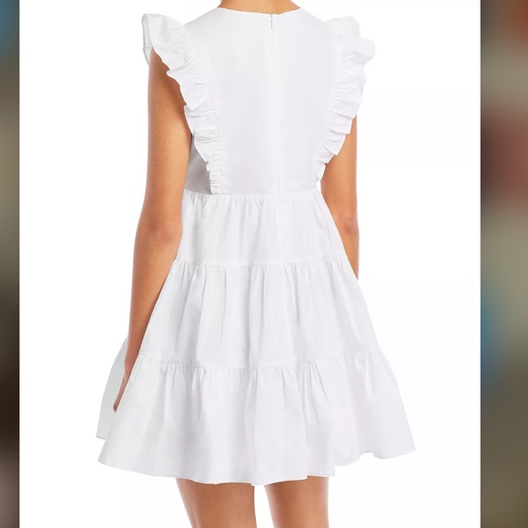 Aqua Ruffled Mini Dress - Picture 2 of 14